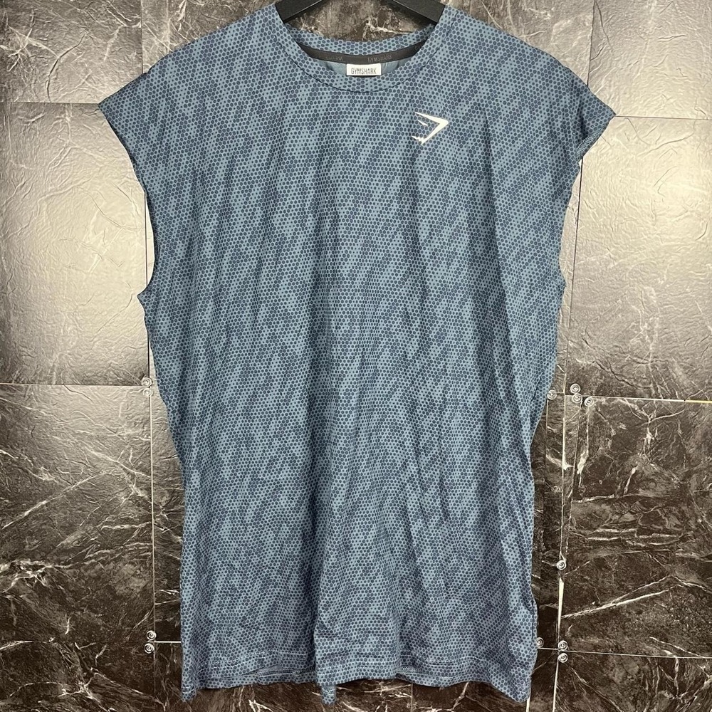Gymshark Blue Retro Tech Sportswear Running Tank Top Large - Picture 1 of 5